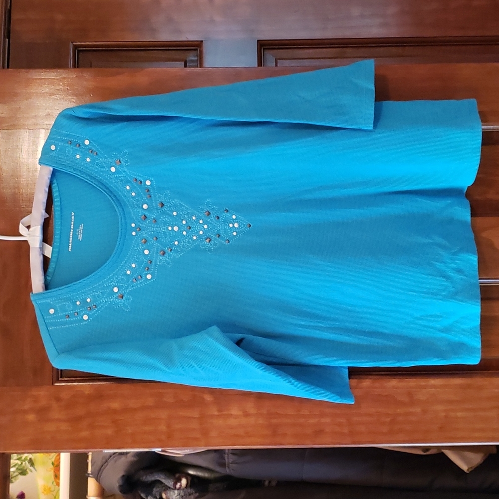 Allison Daley L Blue Shirt